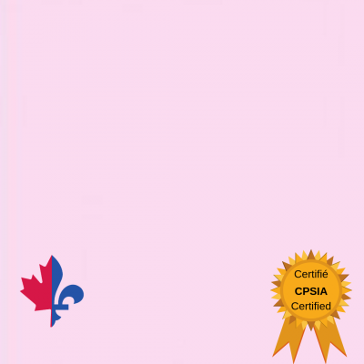 Pul uni rose pale - Fait au Québec